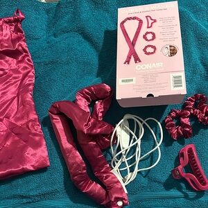 Conair Curls & Waves Satin Heat-Free Hair Curler Set - Pink